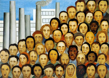 Operarios (Workers) by Tarsila do Amaral